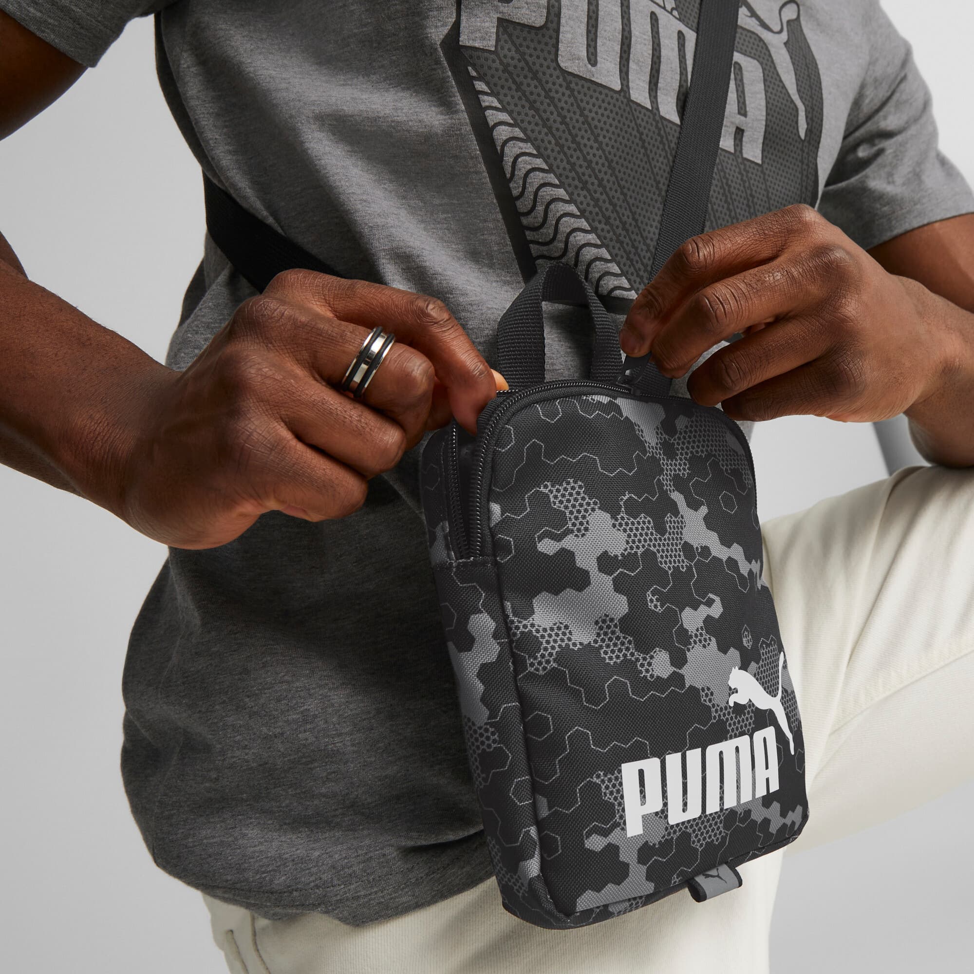 PUMA Phase Printed Portable Pouch Bag