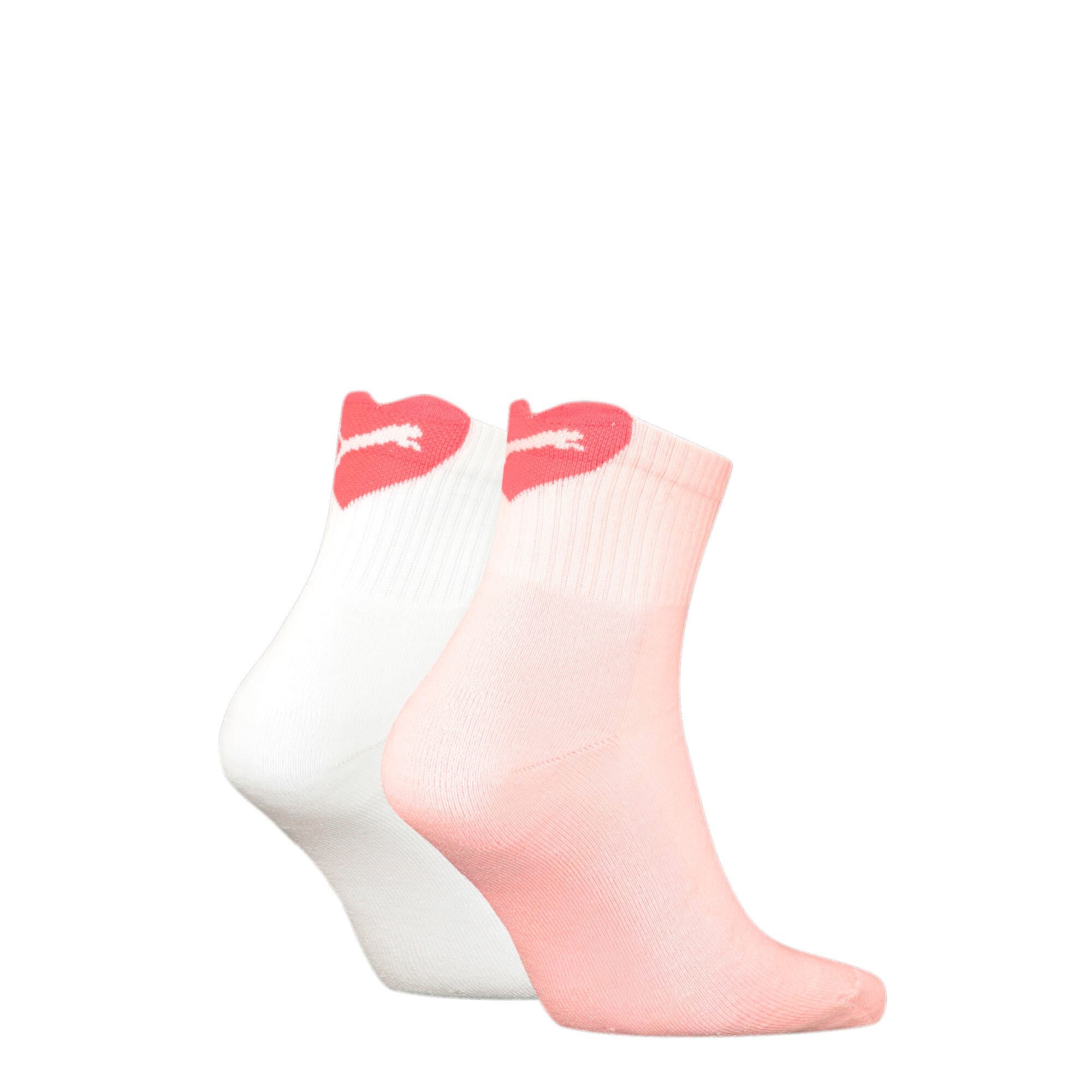 PUMA Women's Heart Short Crew Socks 2 pack